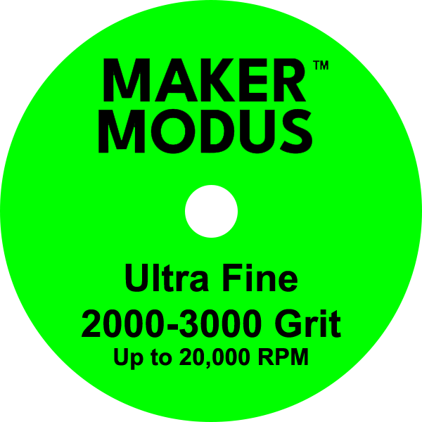 Maker Modus Sanding Wheel – Ultra Fine (2000–3000 Grit) – 4" × 2" × ¼"