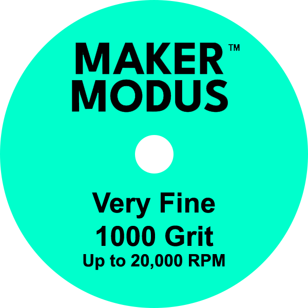 Maker Modus Sanding Wheel – Very Fine (1000 Grit) – 4" × 2" × ¼"