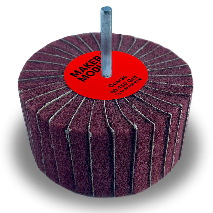 Maker Modus Sanding Wheel – Coarse (60–150 Grit) – 4" × 2" × ¼"