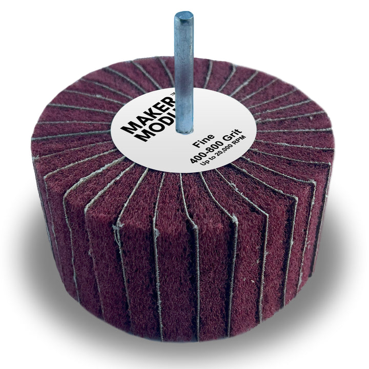 Maker Modus Sanding Wheel – Fine (400–800 Grit) – 4" × 2" × ¼"