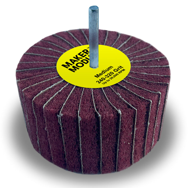 Maker Modus Sanding Wheel – Medium (240–320 Grit) – 4" × 2" × ¼"