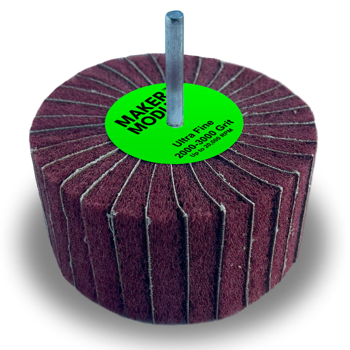 Maker Modus Sanding Wheel – Ultra Fine (2000–3000 Grit) – 4" × 2" × ¼"