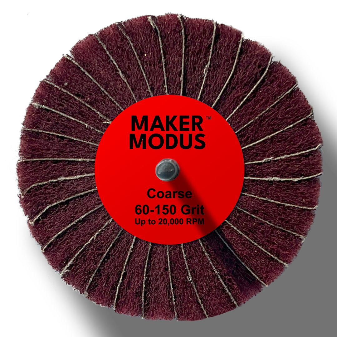 Maker Modus Sanding Wheel – Coarse (60–150 Grit) – 4" × 2" × ¼"