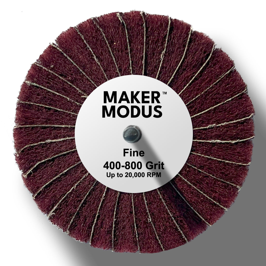 Maker Modus Sanding Wheel – Fine (400–800 Grit) – 4" × 2" × ¼"