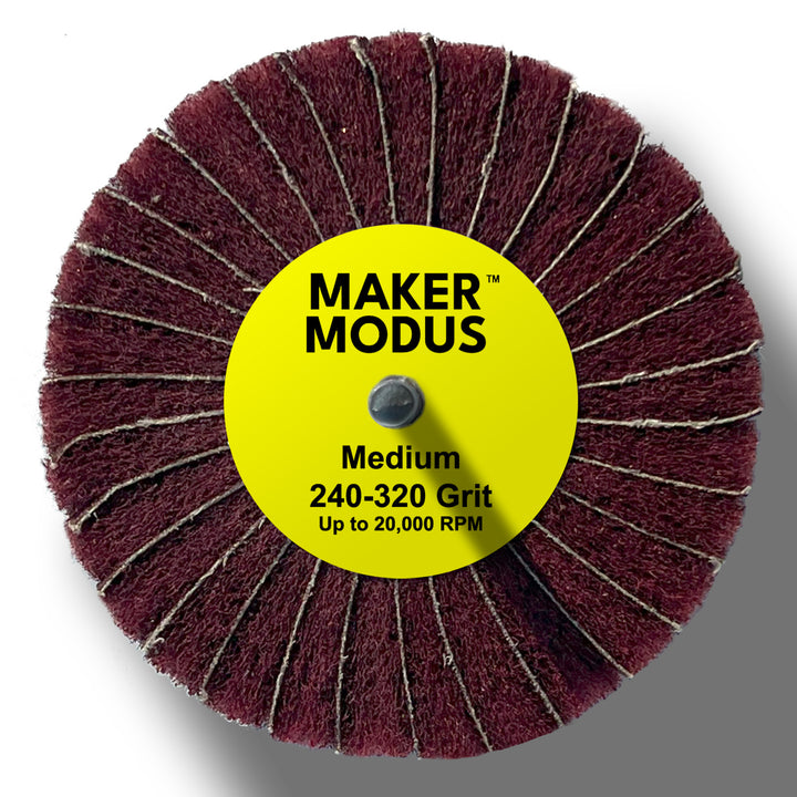 Maker Modus Sanding Wheel – Medium (240–320 Grit) – 4" × 2" × ¼"