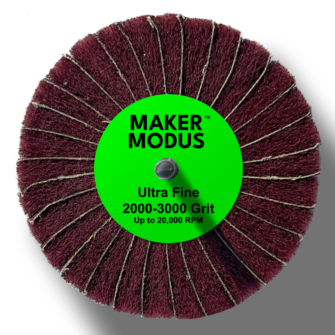 Maker Modus Sanding Wheel – Ultra Fine (2000–3000 Grit) – 4" × 2" × ¼"