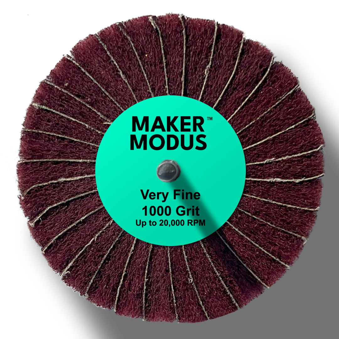Maker Modus Sanding Wheel – Very Fine (1000 Grit) – 4" × 2" × ¼"